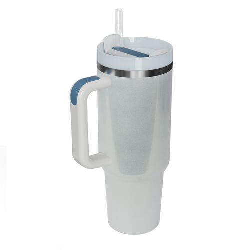 Stainless Steel Tumbler with Handle and Straw free shipping -Oh Em Gee Boutique