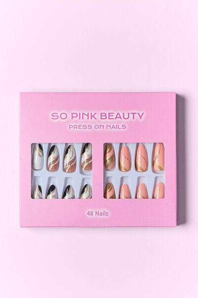 SO PINK BEAUTY Press On Nails 2 Packs free shipping -Oh Em Gee Boutique