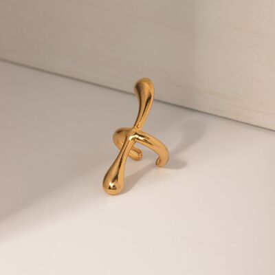 18K Gold-Plated Stainless Steel Cuff Earrings free shipping -Oh Em Gee Boutique
