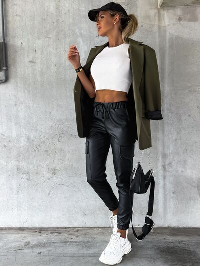 Drawstring Pants with Pockets free shipping -Oh Em Gee Boutique