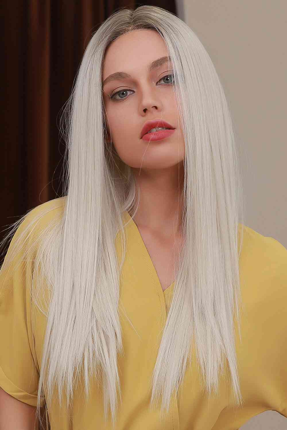 13*2" Lace Front Wigs Synthetic Long Straight 26" Heat Safe 150% Density free shipping -Oh Em Gee Boutique