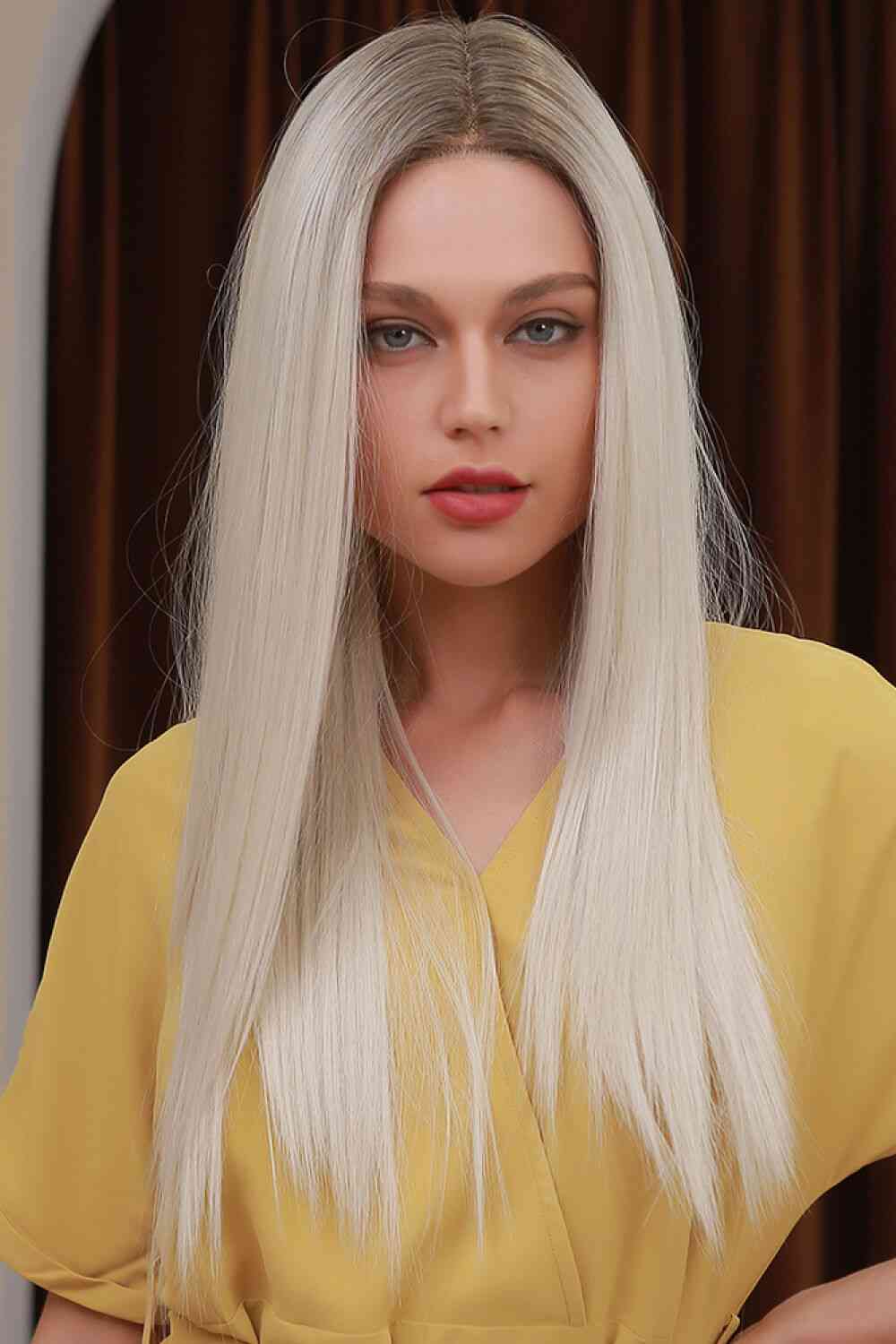 13*2" Lace Front Wigs Synthetic Long Straight 26" Heat Safe 150% Density free shipping -Oh Em Gee Boutique