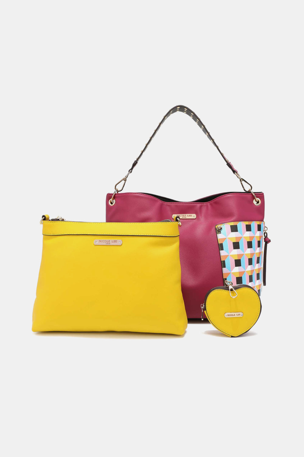 Nicole Lee USA Quihn 3-Piece Handbag Set free shipping -Oh Em Gee Boutique