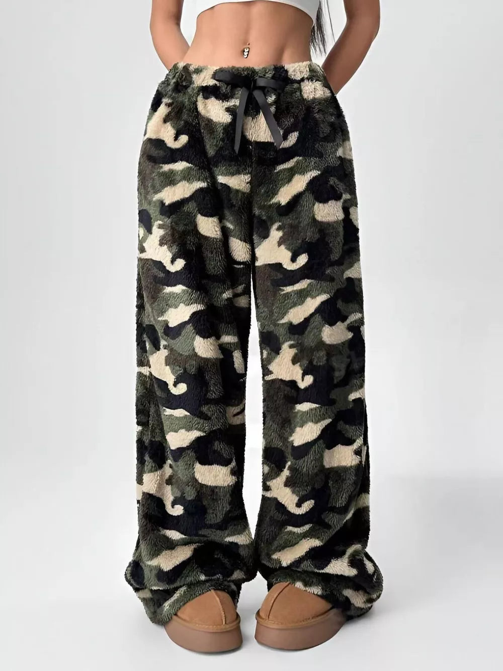 Wide Leg Plush Pants free shipping -Oh Em Gee Boutique