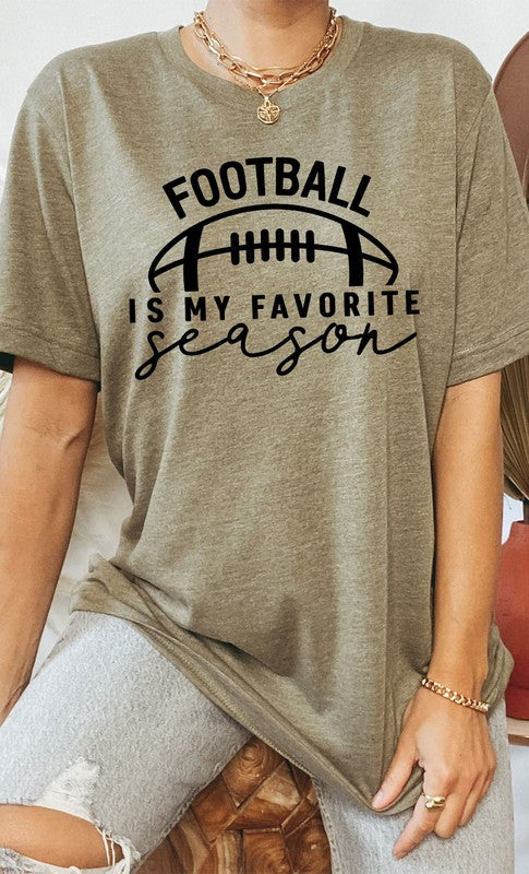 Football is my Favorite Season Graphic Tee  free shipping -Oh Em Gee Boutique
