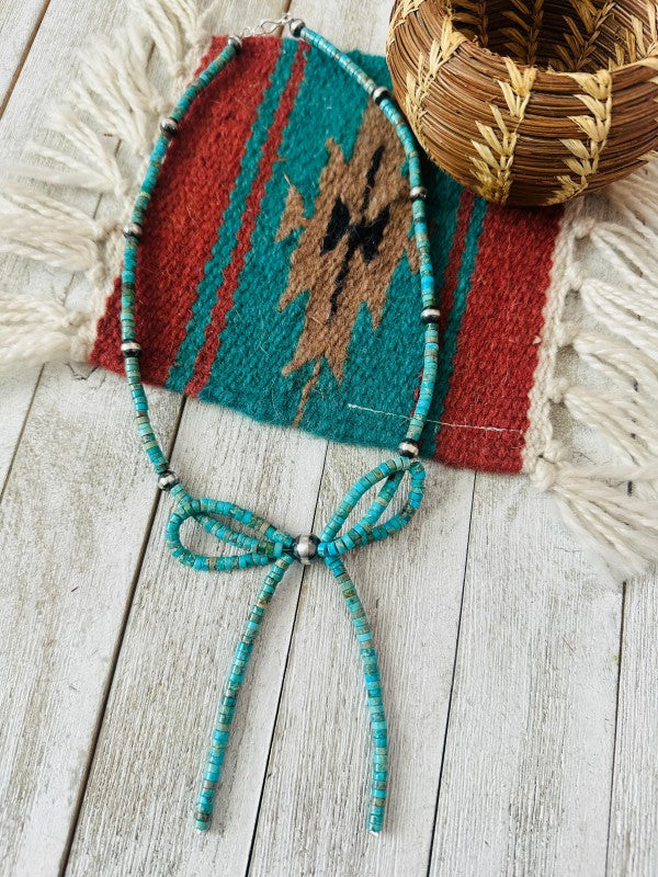 Handcrafted Sterling Silver & Turquoise Pearl Bead Necklace free shipping -Oh Em Gee Boutique