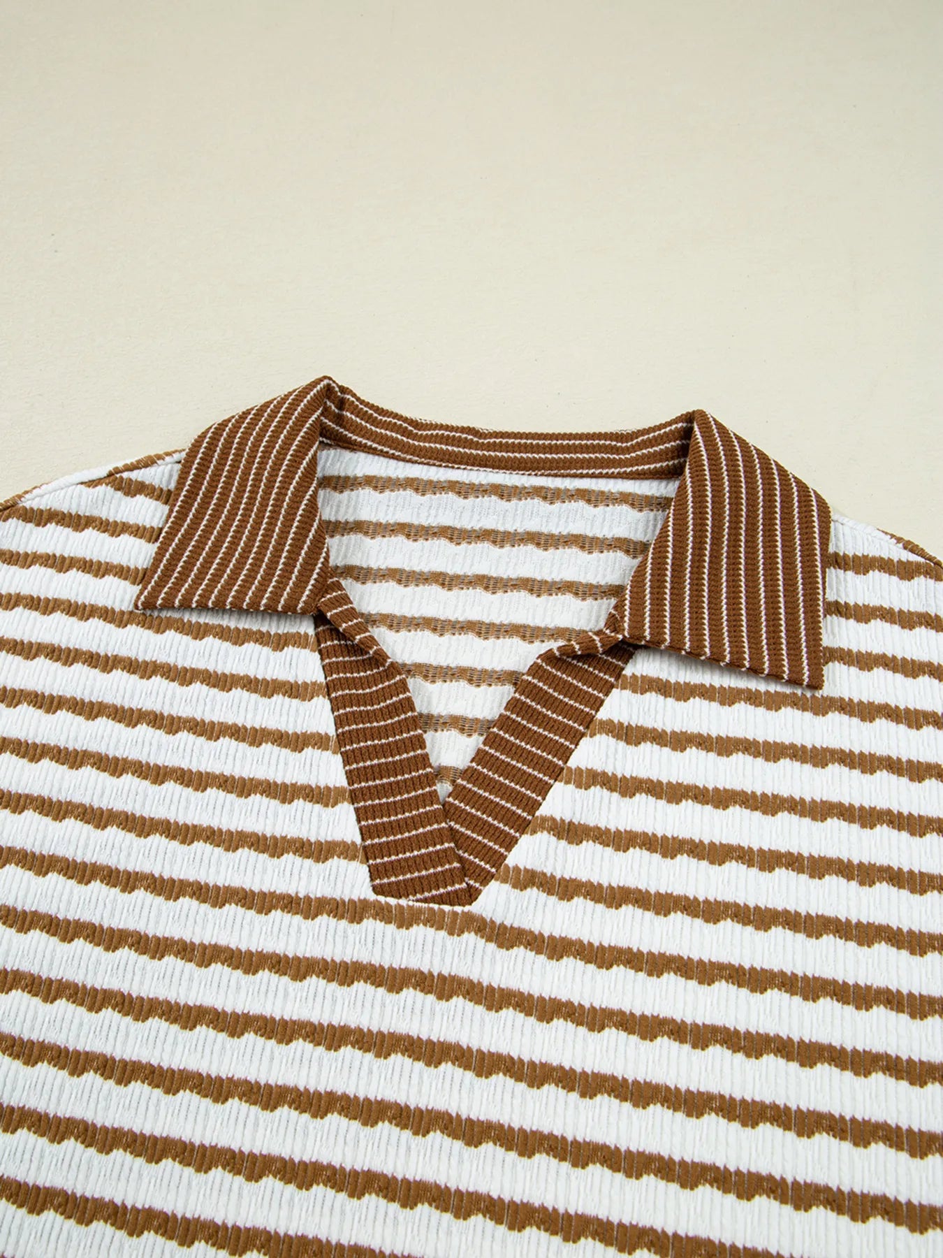 Stripe Collared Top and Drawstring Pant Set free shipping -Oh Em Gee Boutique
