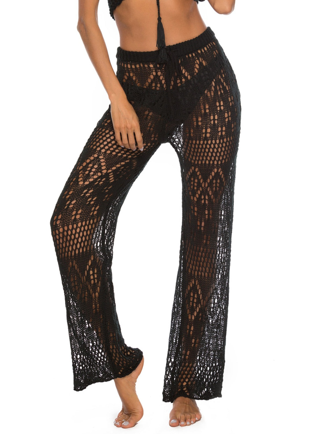 Cutout Straight Swim Pants free shipping -Oh Em Gee Boutique
