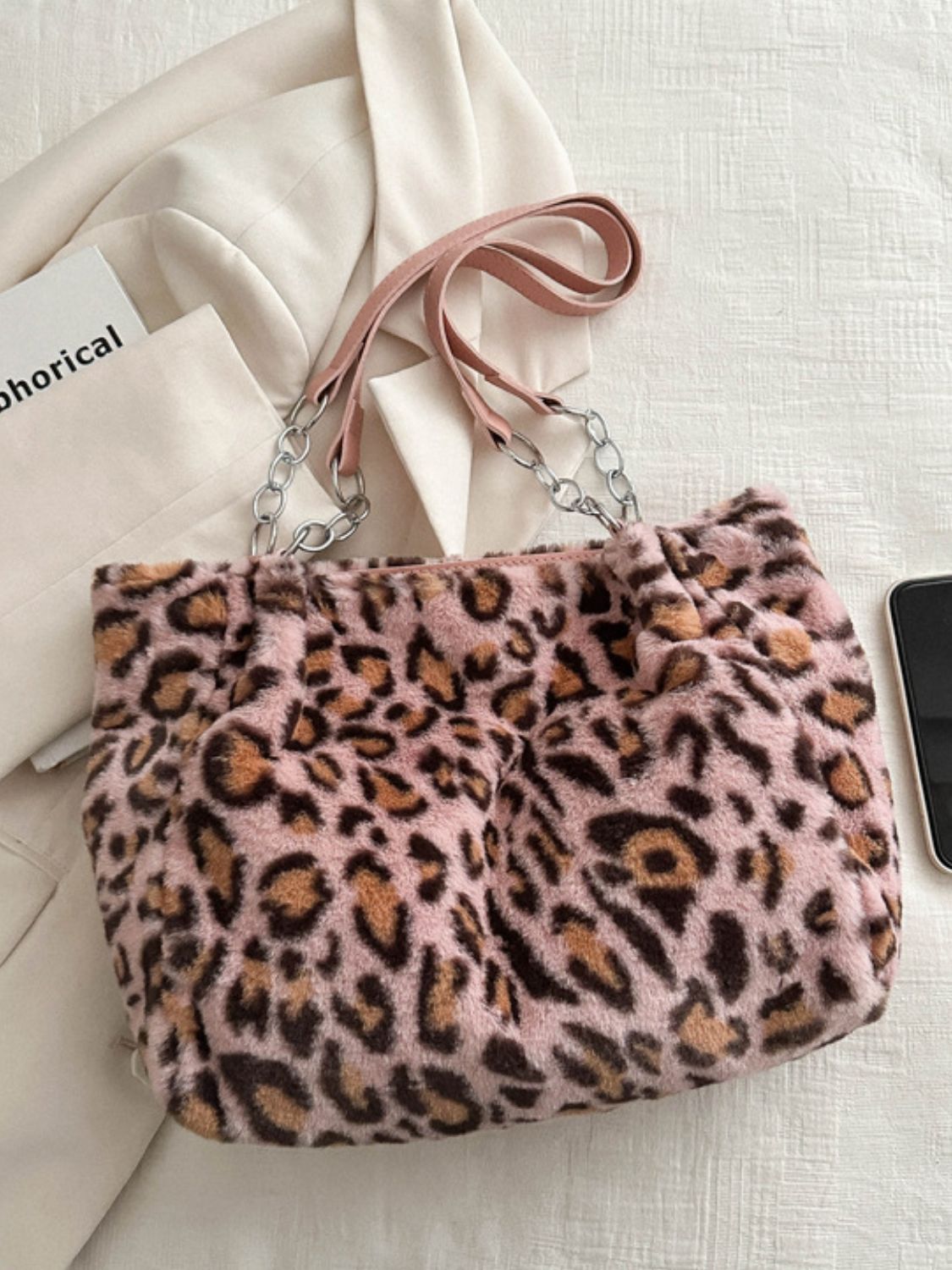 Faux Fur Leopard Shoulder Bag free shipping -Oh Em Gee Boutique