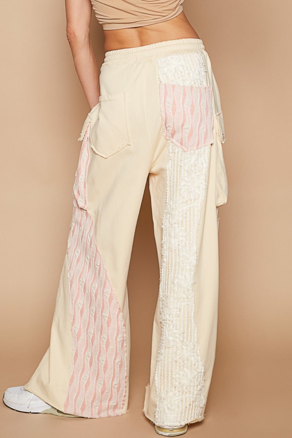 POL Crochet Contrast Drawstring Wide Leg Pants free shipping -Oh Em Gee Boutique