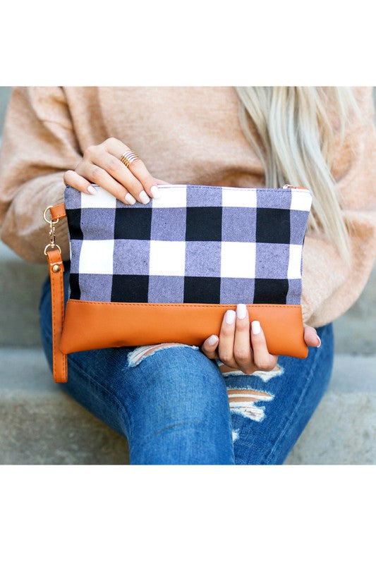 Buffalo Plaid Clutch free shipping -Oh Em Gee Boutique