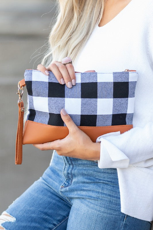 Buffalo Plaid Clutch free shipping -Oh Em Gee Boutique