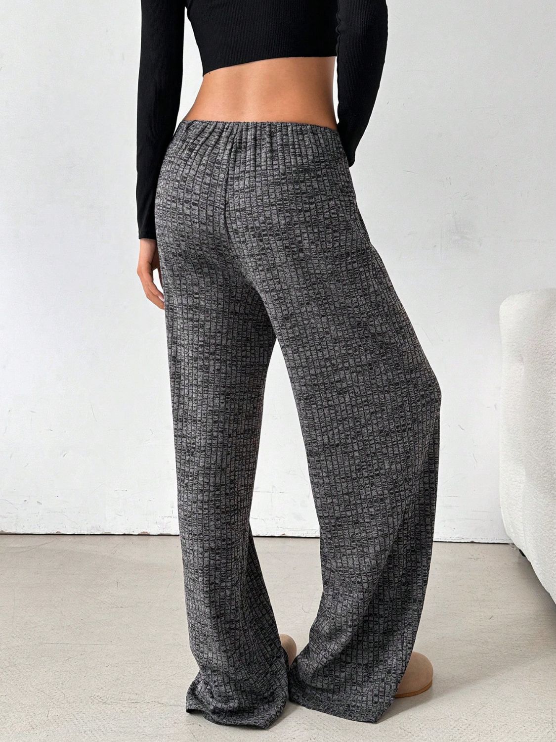 Tied Striped Wide Leg Pants free shipping -Oh Em Gee Boutique