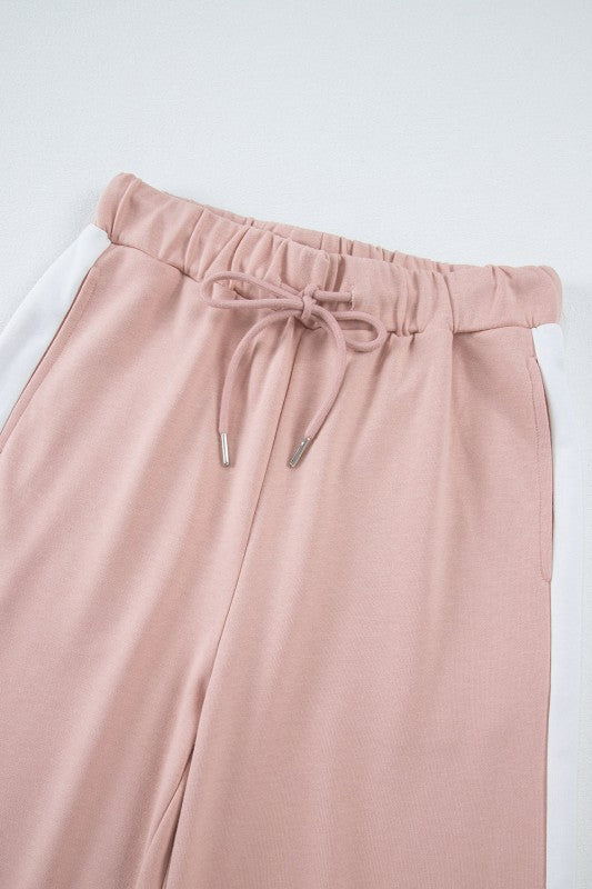 Varsity Stripe Patchwork Pullover and Pant Set free shipping -Oh Em Gee Boutique