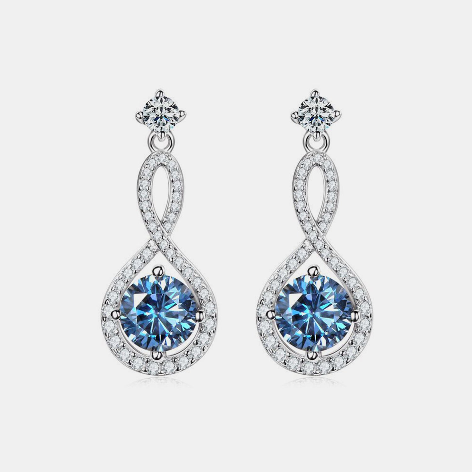 1 Carat Moissanite 925 Sterling Silver Earrings free shipping -Oh Em Gee Boutique