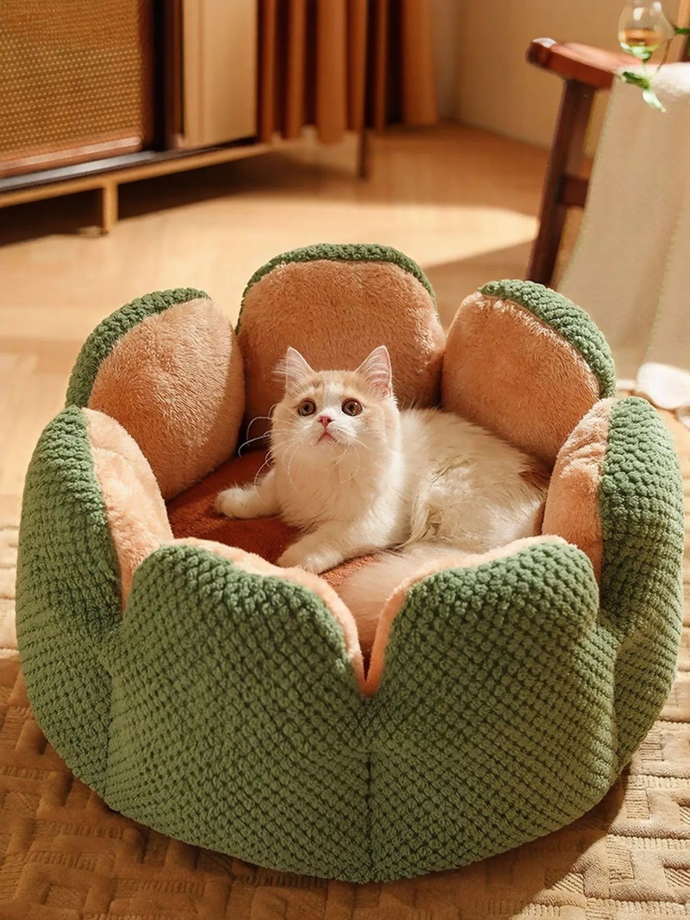 Flower Petal Plush Cozy Pet Nests, Cat/Dog free shipping -Oh Em Gee Boutique