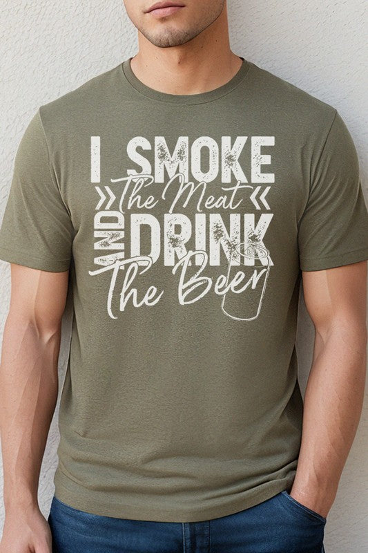 Men's Tee I Smoke the Meat and Drink the Beer free shipping -Oh Em Gee Boutique