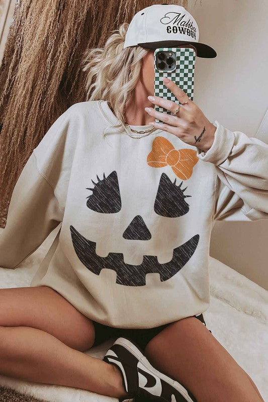 Halloween Jack Oversized Sweatshirt free shipping -Oh Em Gee Boutique