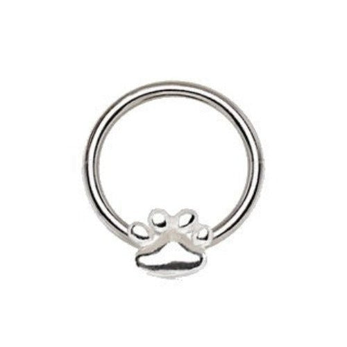 316L Stainless Steel Dog Puppy Paw Snap-in Captive free shipping -Oh Em Gee Boutique