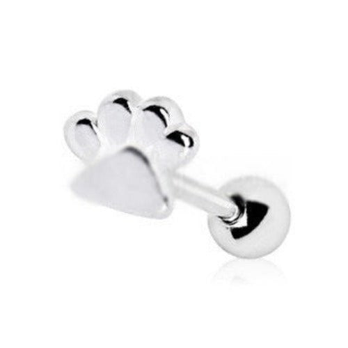 316L Stainless Steel Puppy Paw Print Cartilage free shipping -Oh Em Gee Boutique