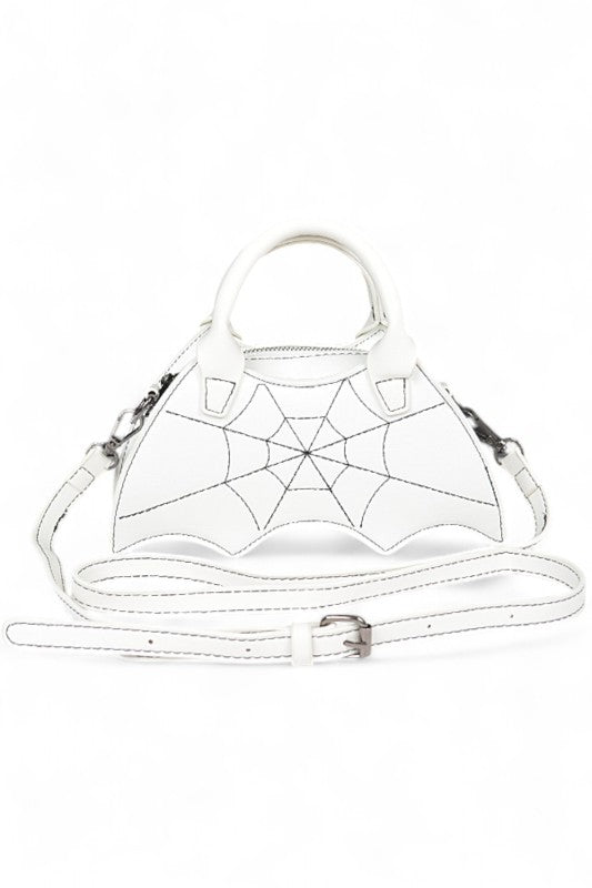 Halloween Spiderweb Stitching Bat Swing Bag free shipping -Oh Em Gee Boutique