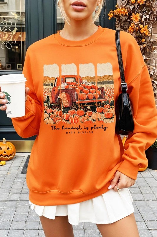 Harvest Is Plenty Graphic Sweatshirt free shipping -Oh Em Gee Boutique