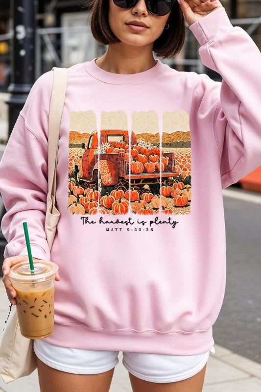 Harvest Is Plenty Graphic Sweatshirt free shipping -Oh Em Gee Boutique