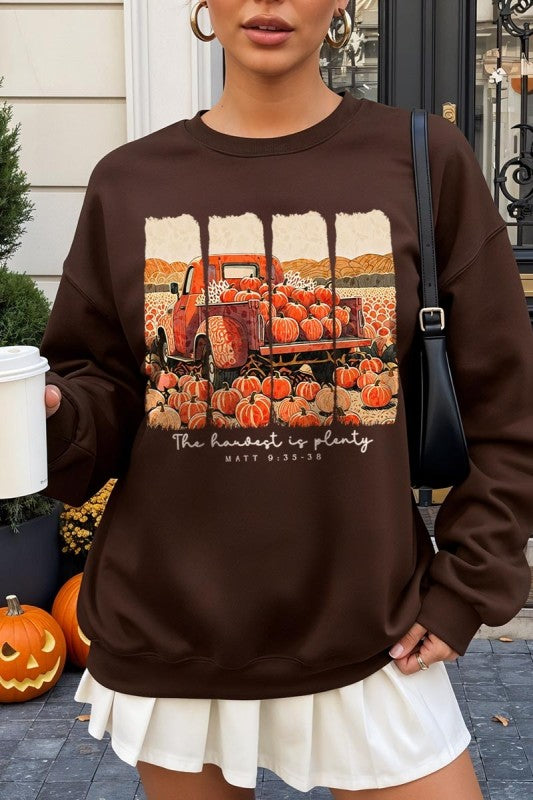 Harvest Is Plenty Graphic Sweatshirt free shipping -Oh Em Gee Boutique