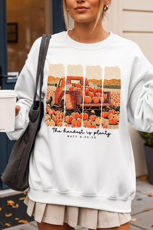 Harvest Is Plenty Graphic Sweatshirt free shipping -Oh Em Gee Boutique