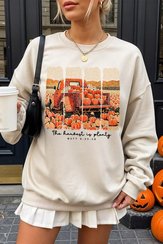 Harvest Is Plenty Graphic Sweatshirt free shipping -Oh Em Gee Boutique