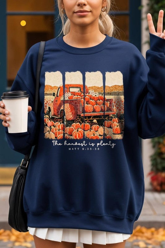 Harvest Is Plenty Graphic Sweatshirt free shipping -Oh Em Gee Boutique