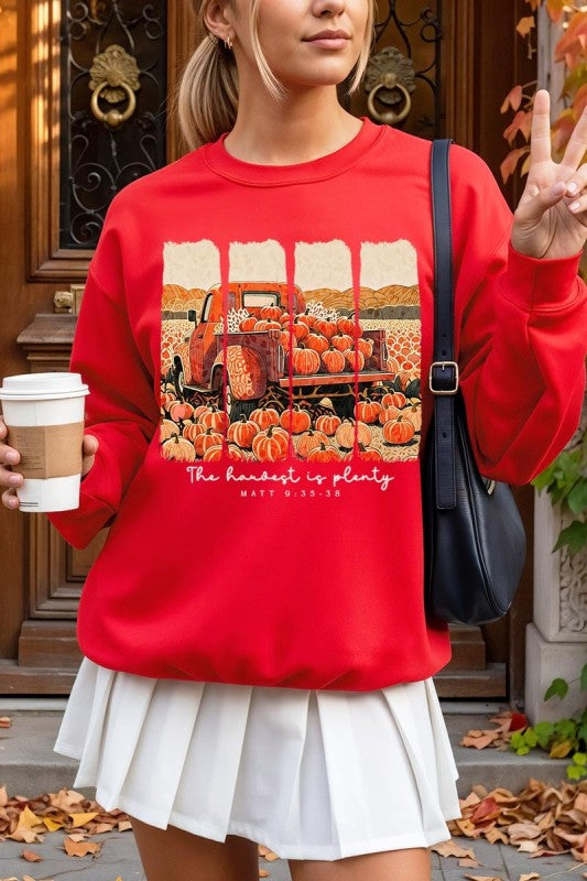 Harvest Is Plenty Graphic Sweatshirt free shipping -Oh Em Gee Boutique