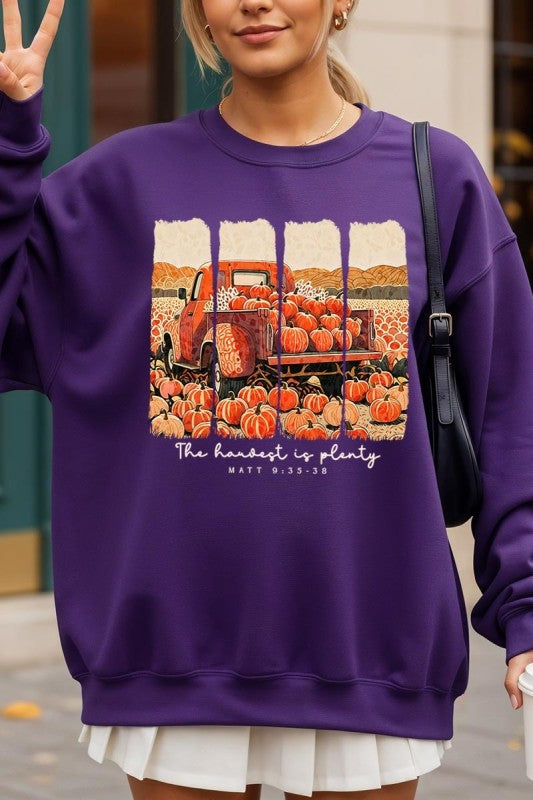 Harvest Is Plenty Graphic Sweatshirt free shipping -Oh Em Gee Boutique