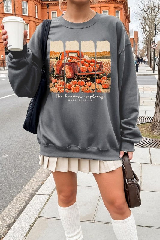 Harvest Is Plenty Graphic Sweatshirt free shipping -Oh Em Gee Boutique
