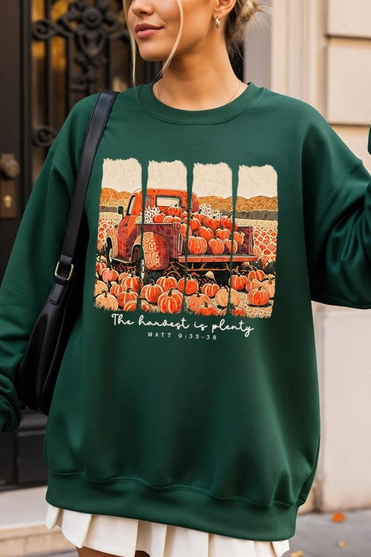 Harvest Is Plenty Graphic Sweatshirt free shipping -Oh Em Gee Boutique