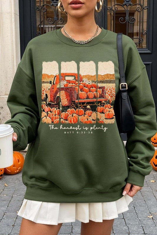Harvest Is Plenty Graphic Sweatshirt free shipping -Oh Em Gee Boutique