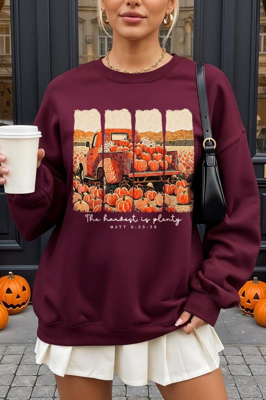 Harvest Is Plenty Graphic Sweatshirt free shipping -Oh Em Gee Boutique