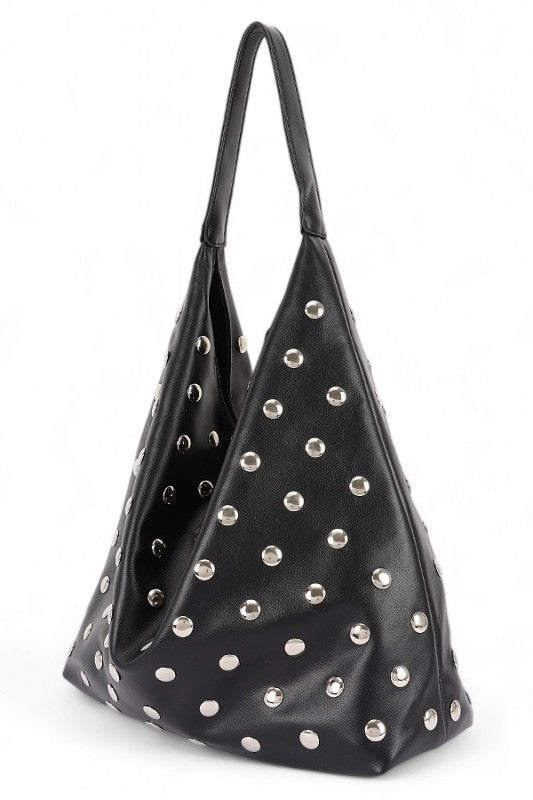 Shiny Studs Oversize Hobo Bag free shipping -Oh Em Gee Boutique