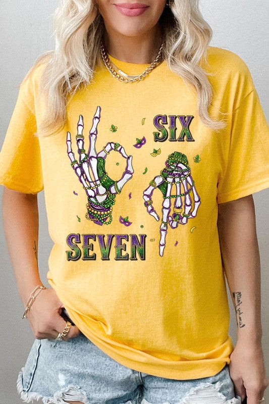 Skeleton Mardi Gras Graphic Heavy Cotton Tee free shipping -Oh Em Gee Boutique