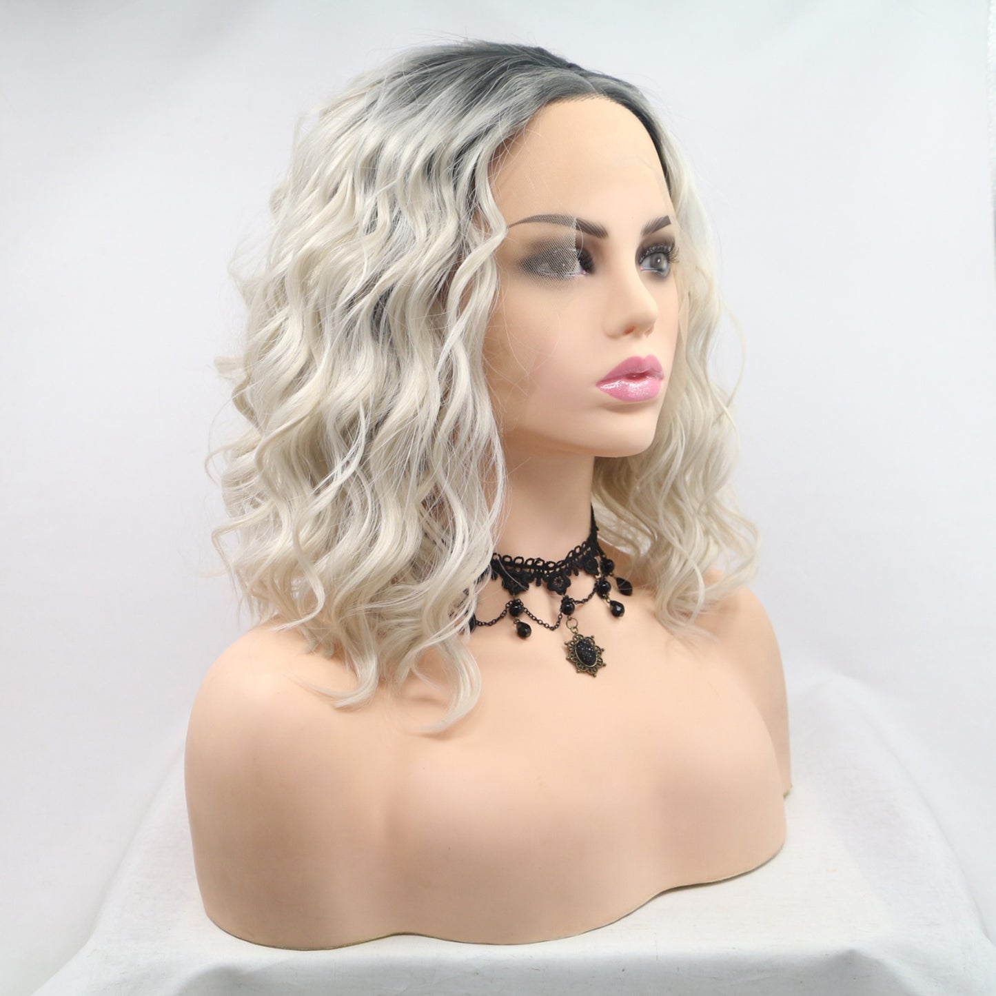 13*3" Lace Front Wigs Synthetic Mid-length Wavy 12" 130% Density free shipping -Oh Em Gee Boutique