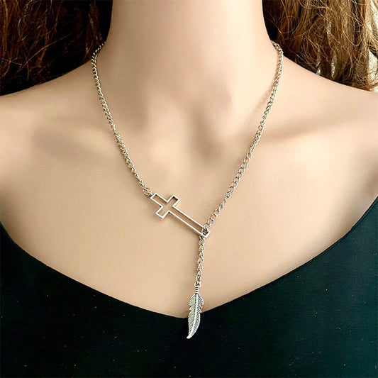 Cross Chain Necklace free shipping -Oh Em Gee Boutique