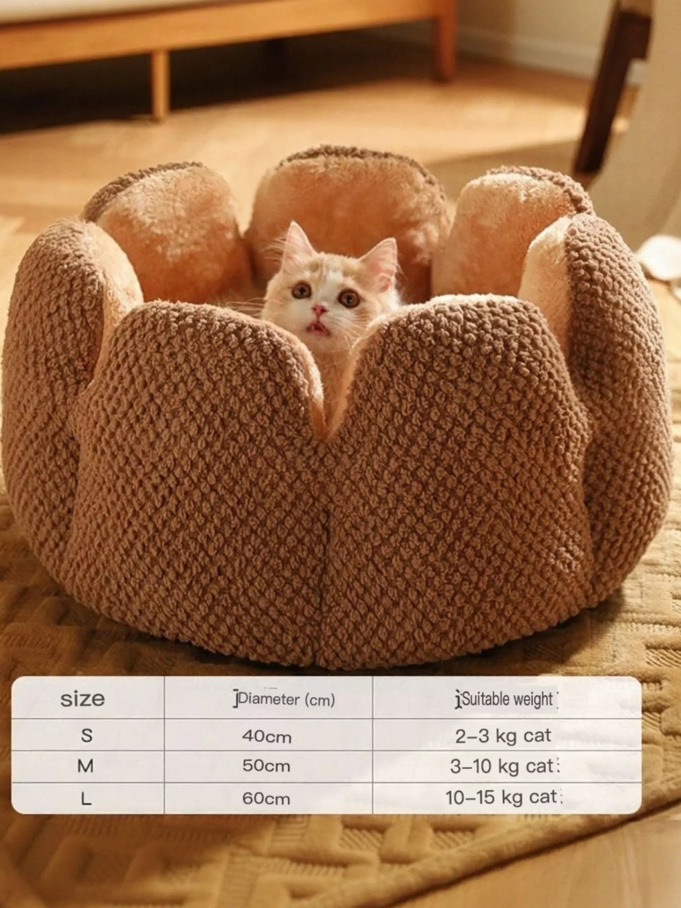 Flower Petal Plush Cozy Pet Nests, Cat/Dog free shipping -Oh Em Gee Boutique