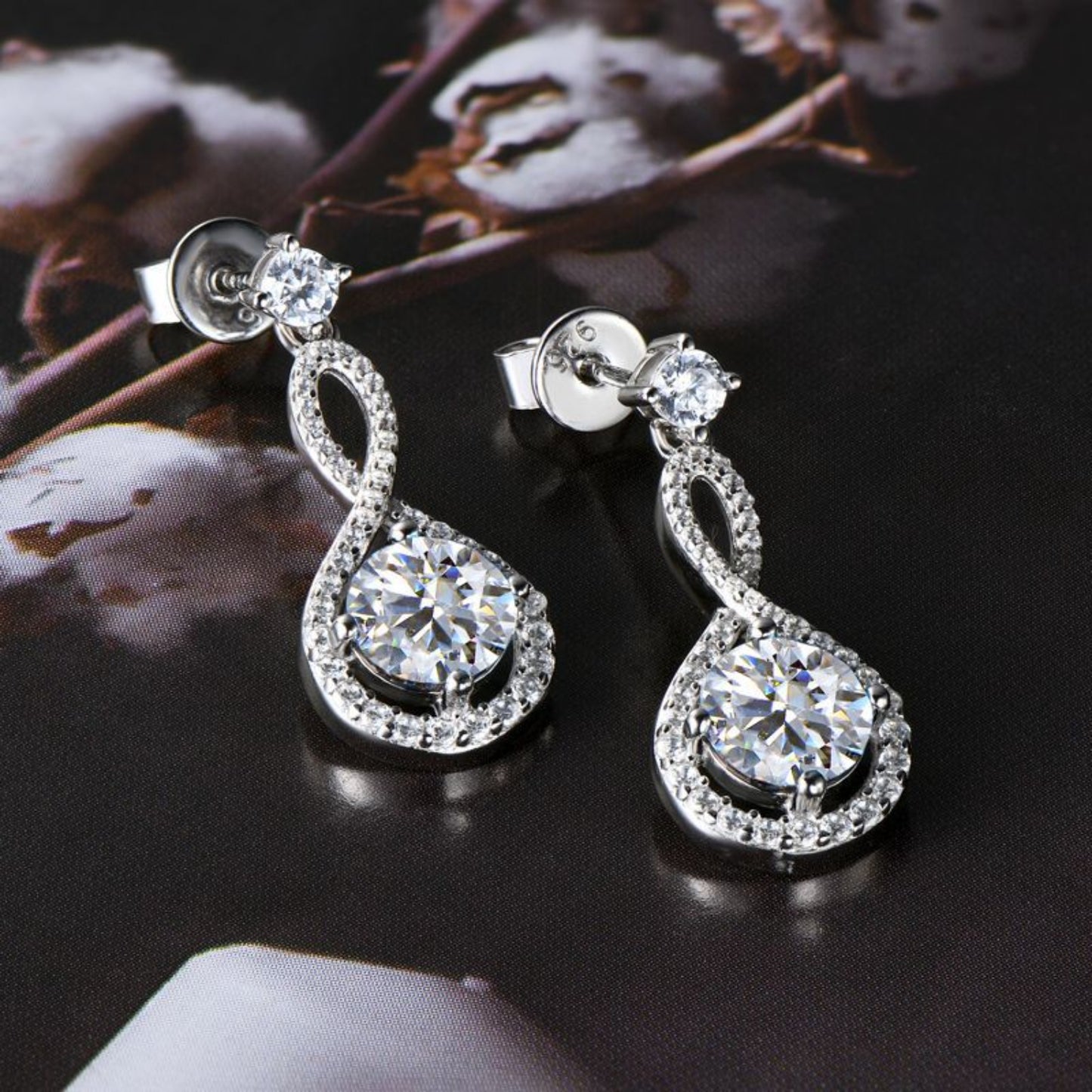 1 Carat Moissanite 925 Sterling Silver Earrings free shipping -Oh Em Gee Boutique