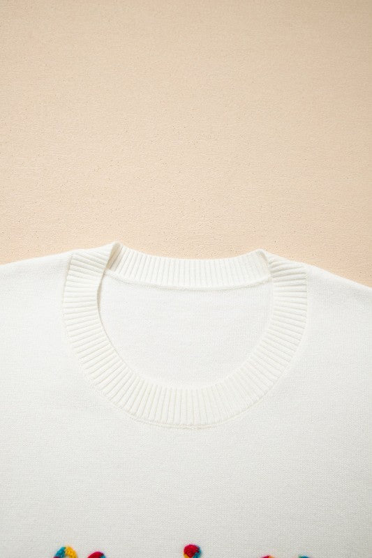 Christmas Holly Jolly Crewneck Sweater free shipping -Oh Em Gee Boutique