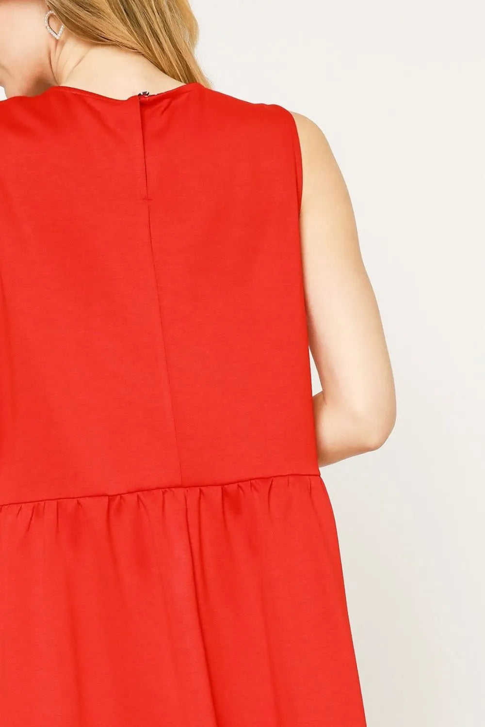 Umgee Round Neck Sleeveless Tank Dress with Pockets free shipping -Oh Em Gee Boutique