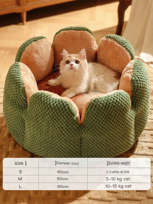 Flower Petal Plush Cozy Pet Nests, Cat/Dog free shipping -Oh Em Gee Boutique