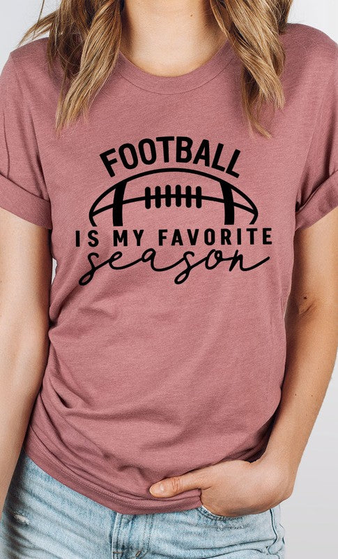 Football is my Favorite Season Graphic Tee  free shipping -Oh Em Gee Boutique
