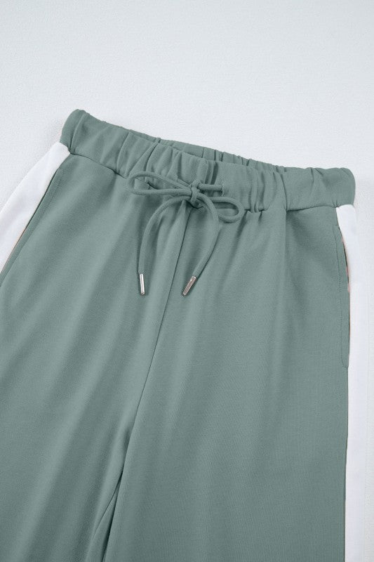 Varsity Stripe Patchwork Pullover and Pant Set free shipping -Oh Em Gee Boutique