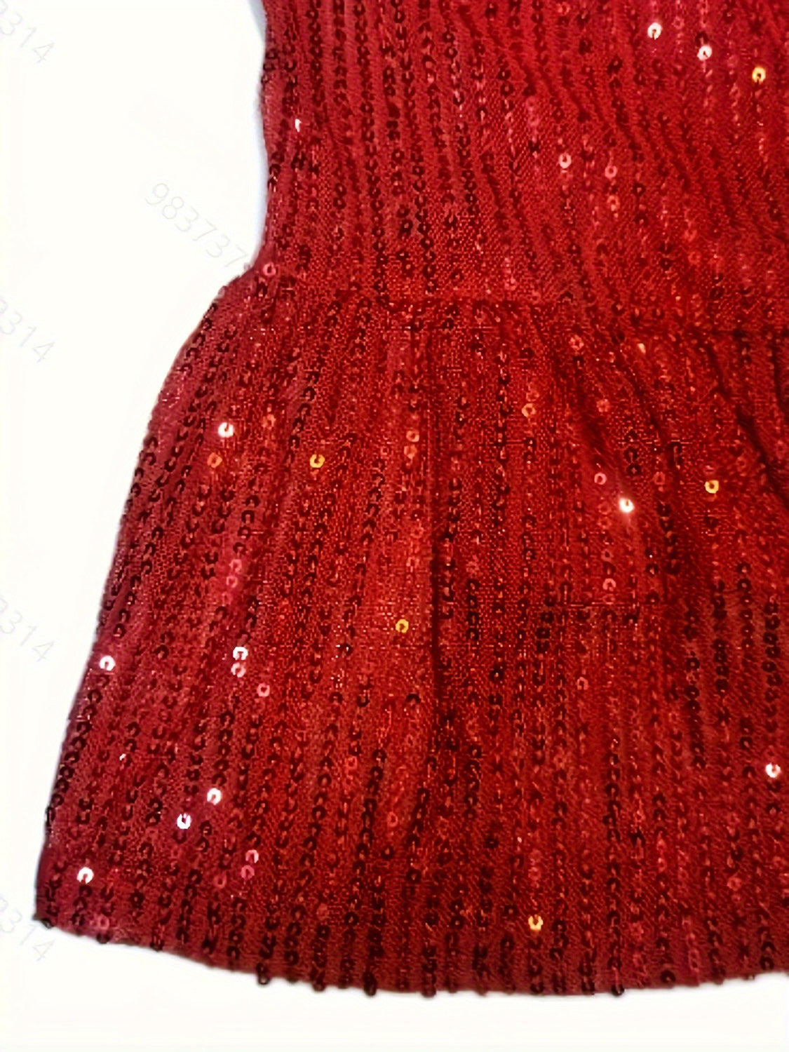 Full Size Sequin Round Neck Half Sleeve Mini Dress free shipping -Oh Em Gee Boutique