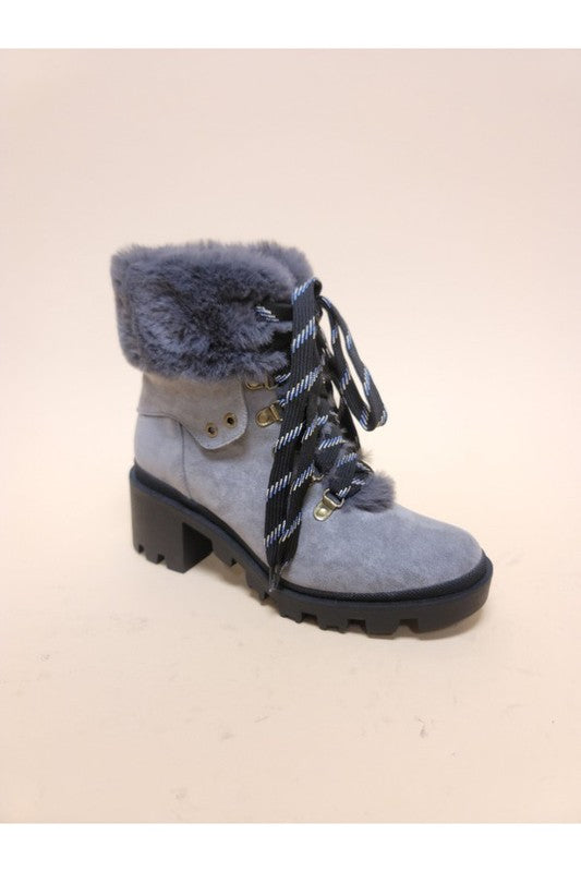 Vini-Fur Combat Booties free shipping -Oh Em Gee Boutique